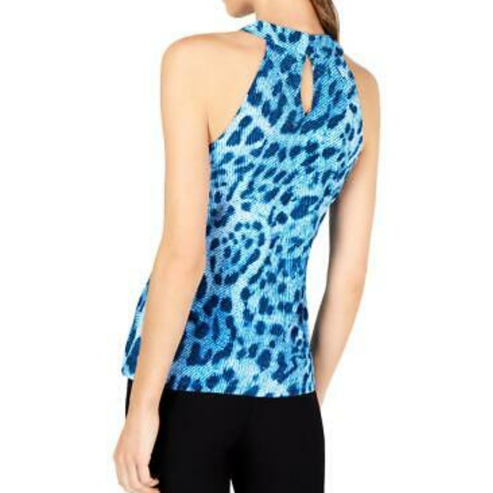 NWT INC International Halter Neck Animal Print Top - Picture 7 of 9